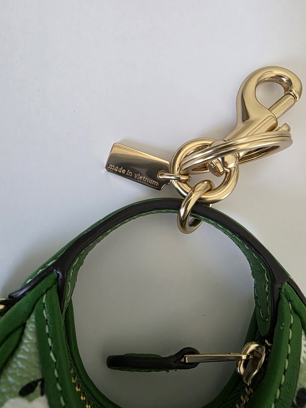 Coach Mini Carmen Kelly Green Floral Coated Canvas Crossbody + Charm New - Picture 14 of 16